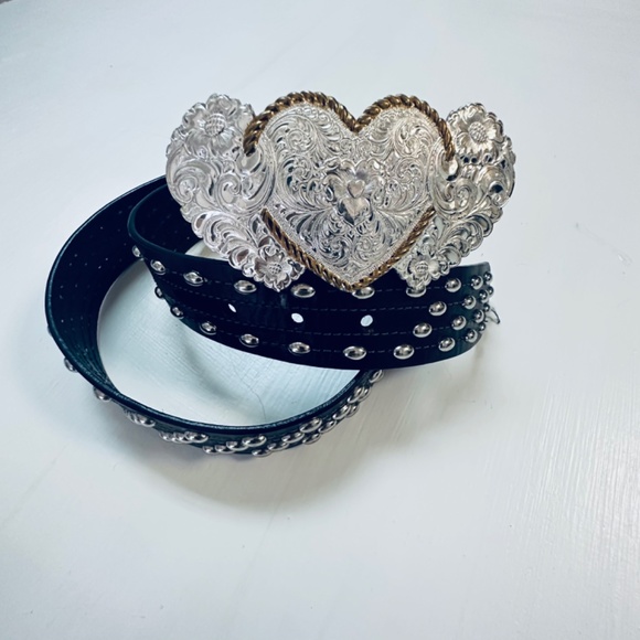 Harley Davidson belt with silver plate buckle size S black color main image 4